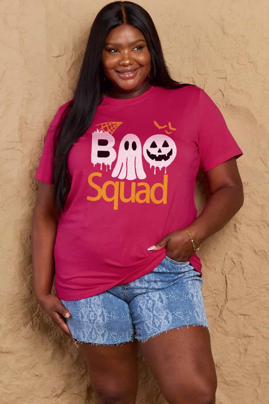 Simply Love Full Size BOO SQUAD Graphic Cotton T-Shirt