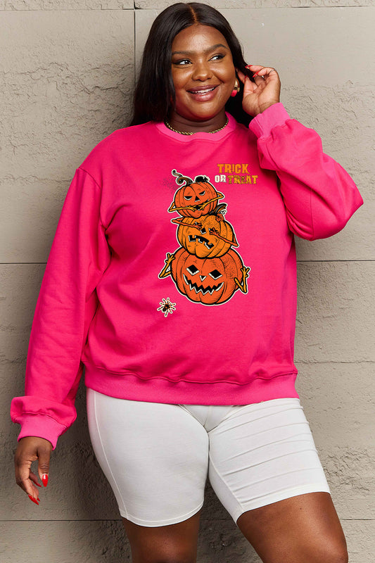 Simply Love Full Size TRICK OR TREAT Graphic Sweatshirt