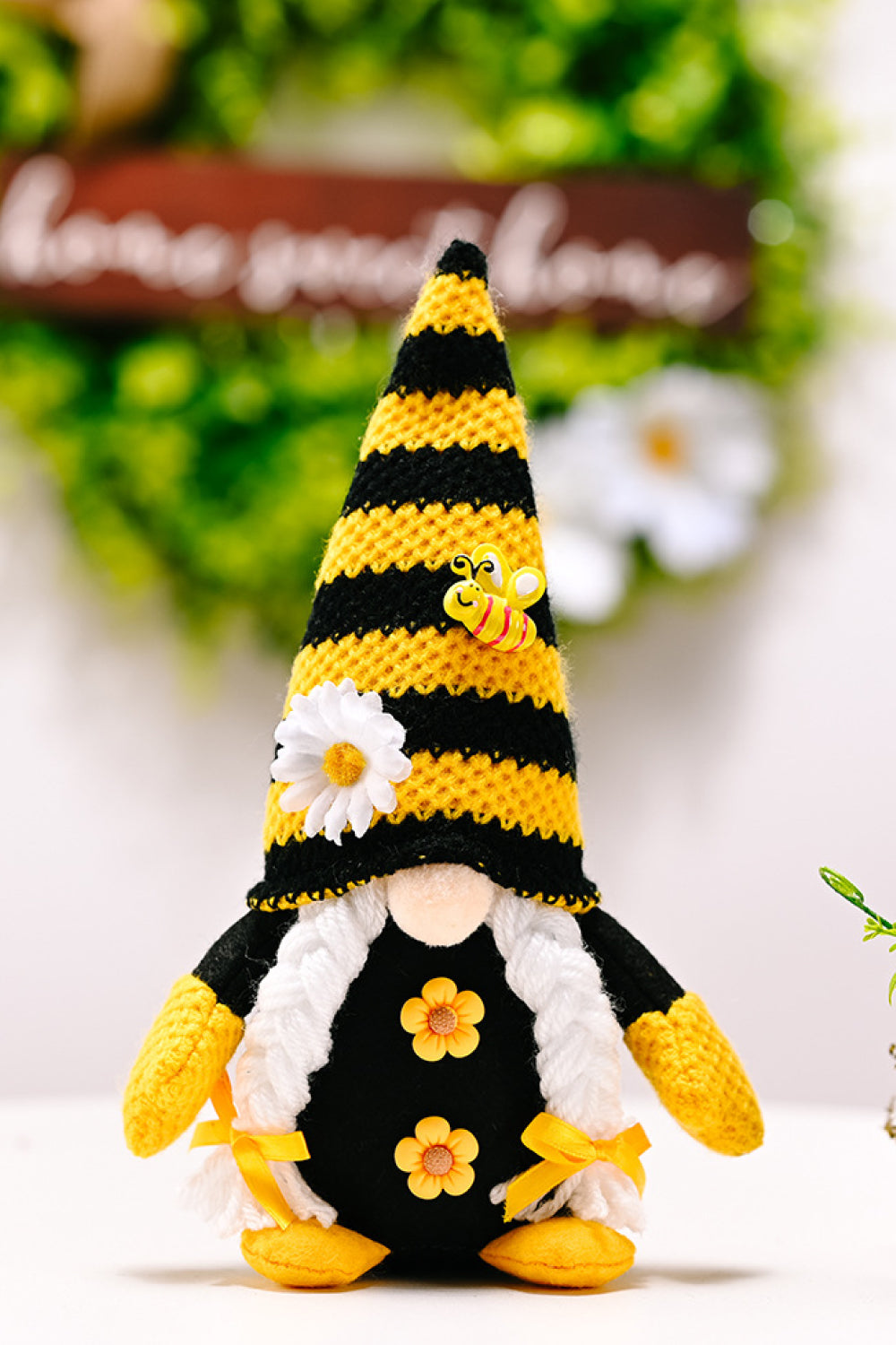 Bee and Flower Decor Faceless Gnome