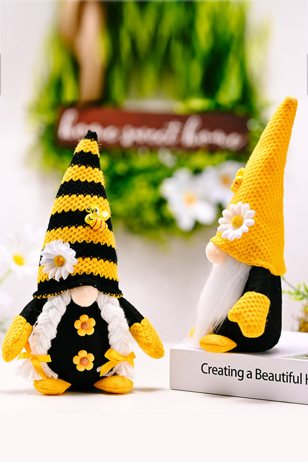 Bee and Flower Decor Faceless Gnome